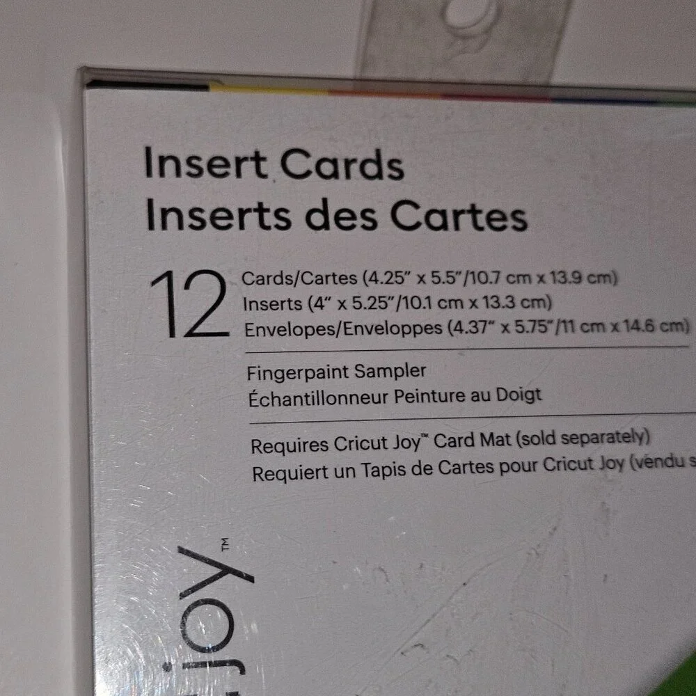 Cricut Joy Insert Cards Envelopes Lot 8 Pkgs Fingerpaint Romantic Sensei READ